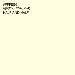 #FFFEE0 - Half and Half Color Image